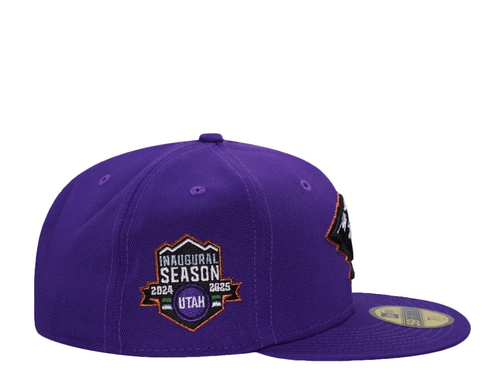 New Era Utah Mammoth Inaugural Season 2024 Purple Prime Edition 59Fifty Fitted Gorra