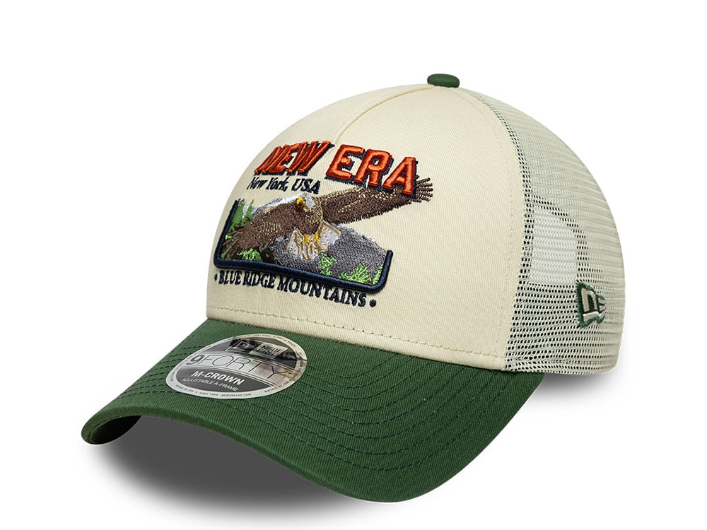 New Era Graphic Stone Two Tone Edition 9Forty M Crown A Frame Trucker Snapback Gorra