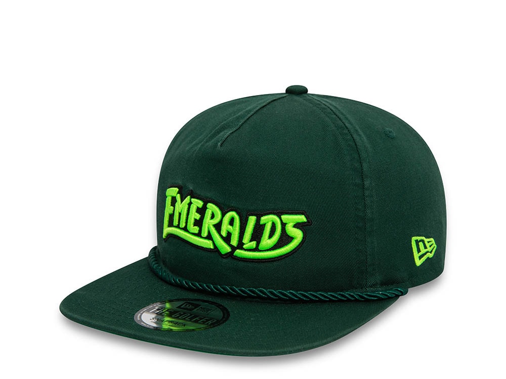 New Era Eugene Emeralds Dark Green A Frame Golfer Snapback Gorra