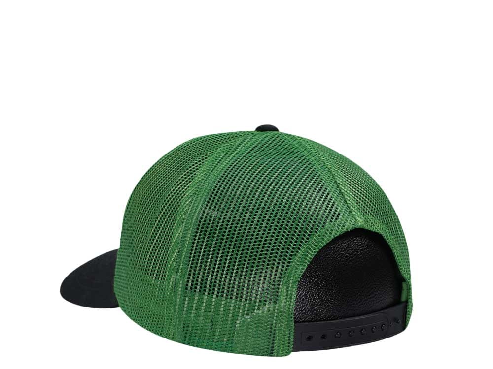 John Deere Logo Mesh Black Trucker Snapback Gorra