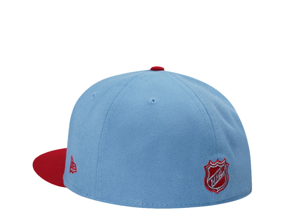 New Era Chicago Blackhawks 75th Anniversary Sky Blue Two Tone Edition 59Fifty Fitted Gorra