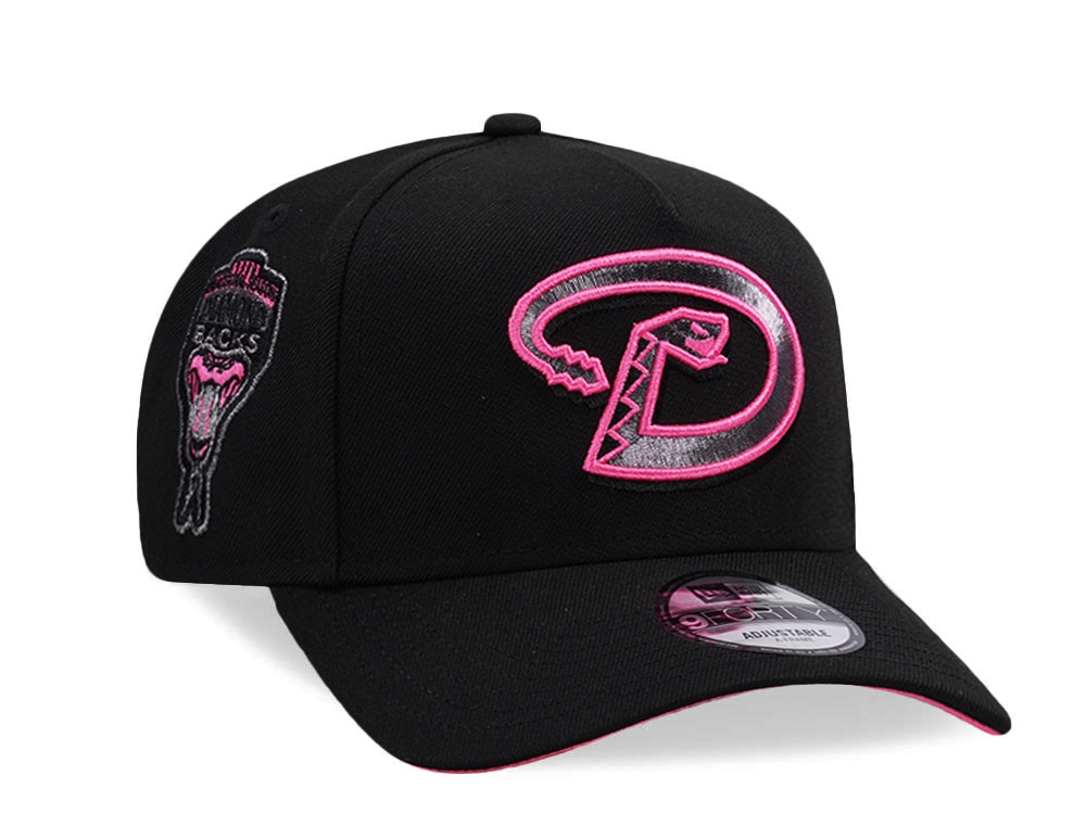 New Era Arizona Diamondbacks Inaugural Season Pink Glow Black Prime Edition 9Forty A Frame Snapback Gorra