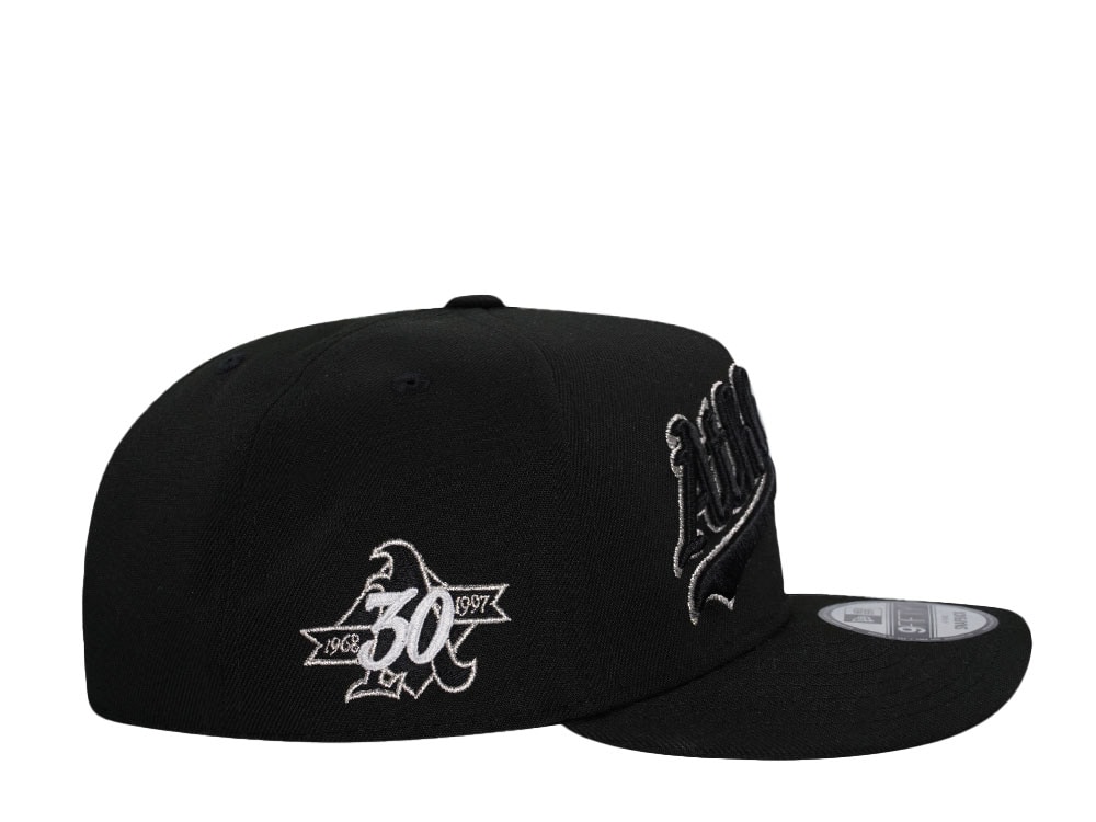 New Era Oakland Athletics Black Silver 9Fifty A Frame Snapback Gorra