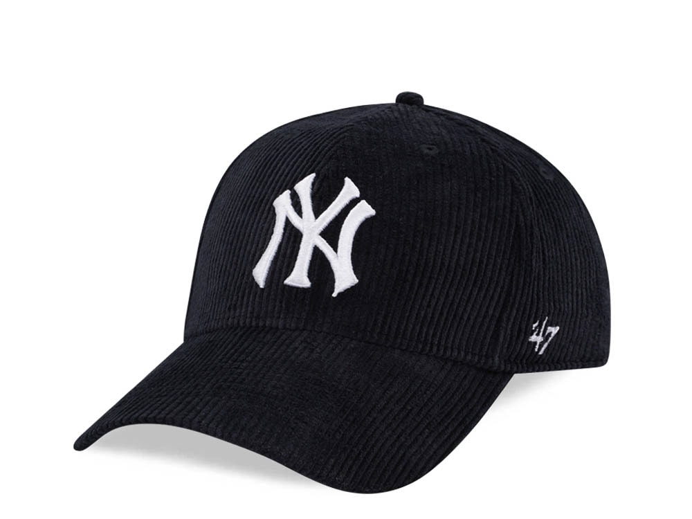 47Brand New York Yankees Black Thick Cord MVP Strapback Gorra