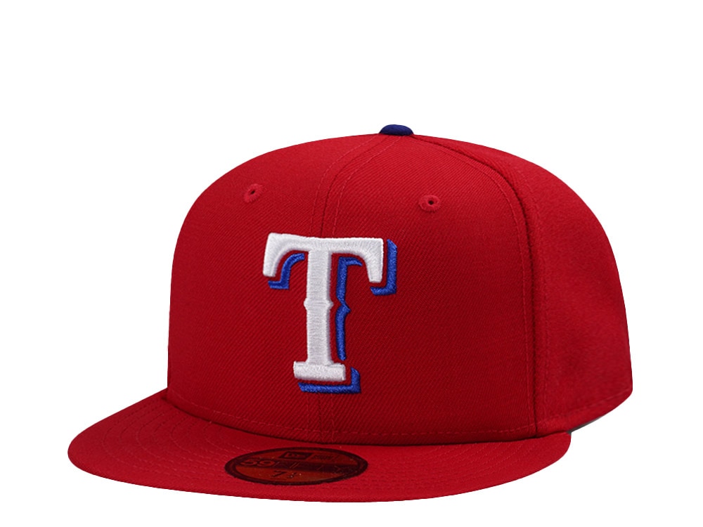 New Era Texas Rangers Wool Authentic On-Field Scarlet Prime Edition 59Fifty Fitted Gorra