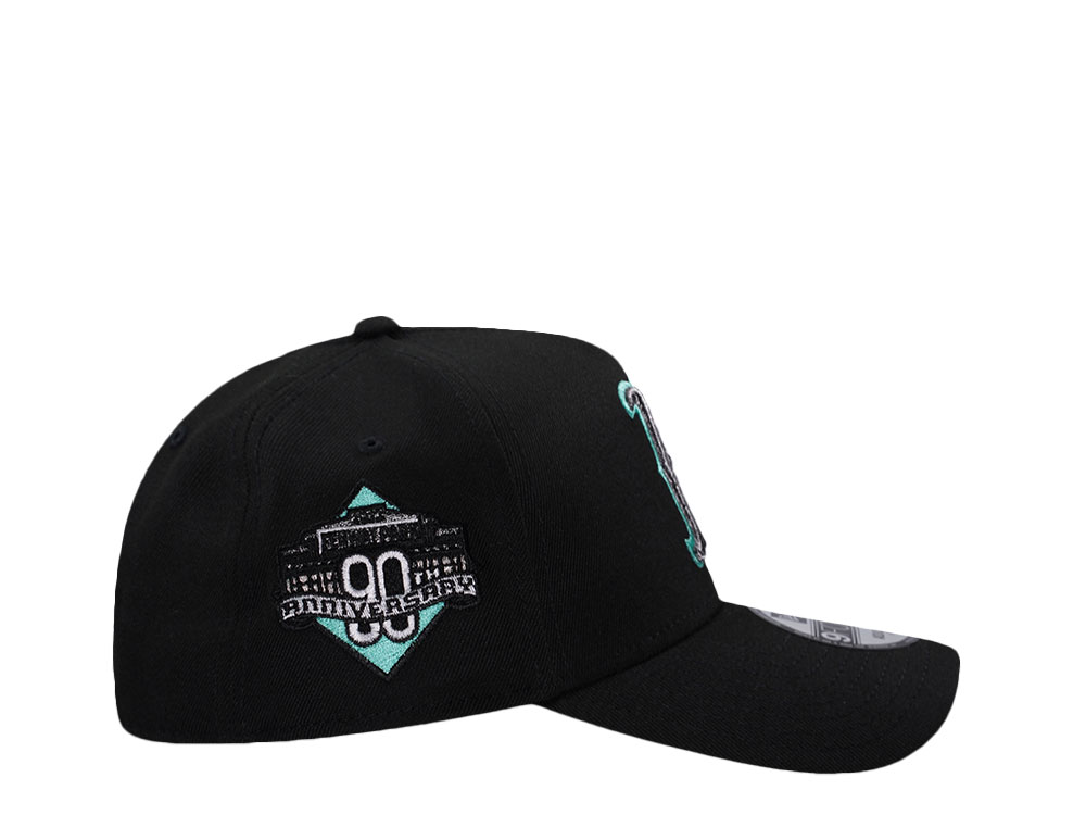 New Era Boston Red Sox 90th Anniversary Mint Black Prime Edition 9Forty A Frame Snapback Gorra