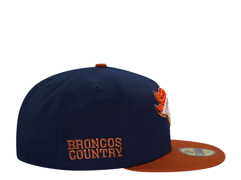 New Era Denver Broncos Navy Rust Two Tone Prime Edition 59Fifty Fitted Gorra