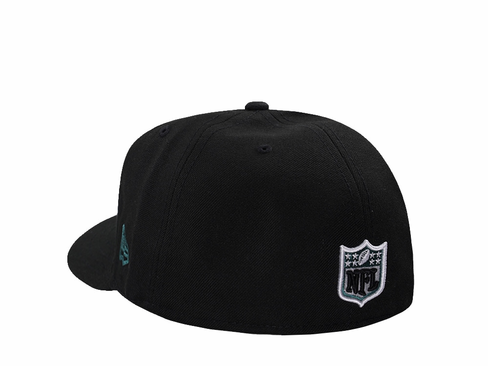 New Era Philadelphia Eagles Black Prime Edition Pre Curved 59Fifty Fitted Gorra