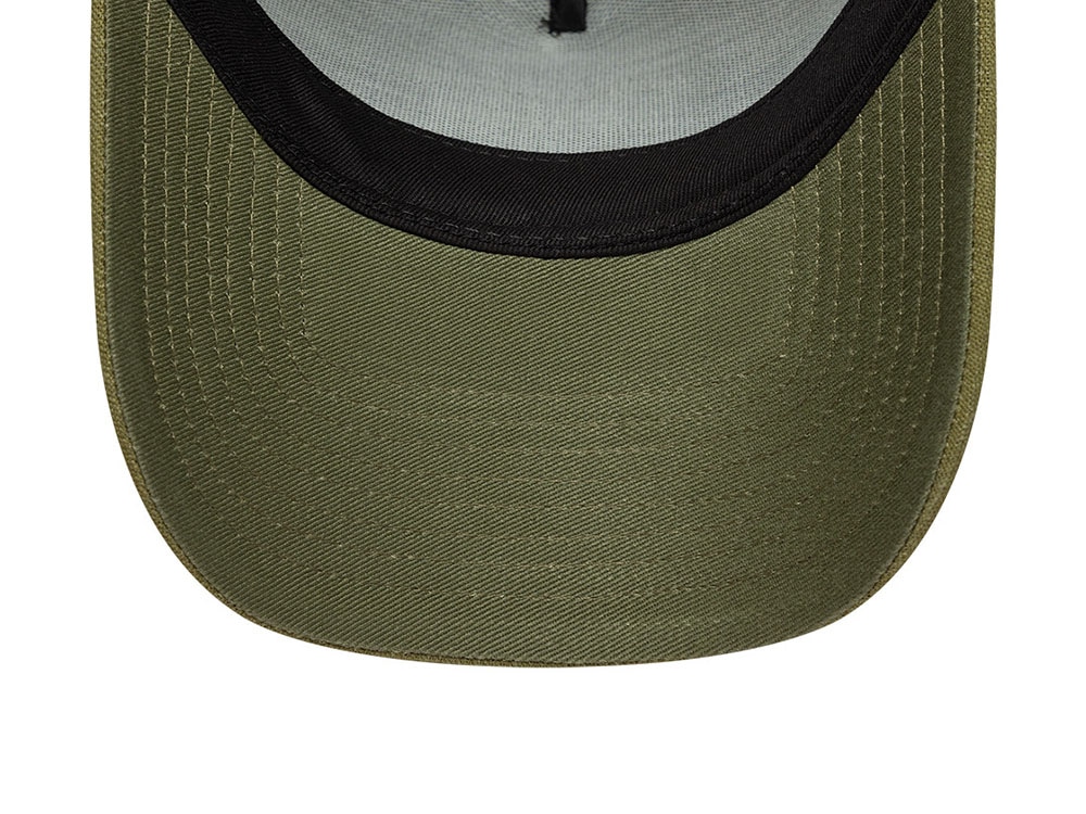 New Era Patch Olive Linen 9Forty E Frame Snapback Gorra