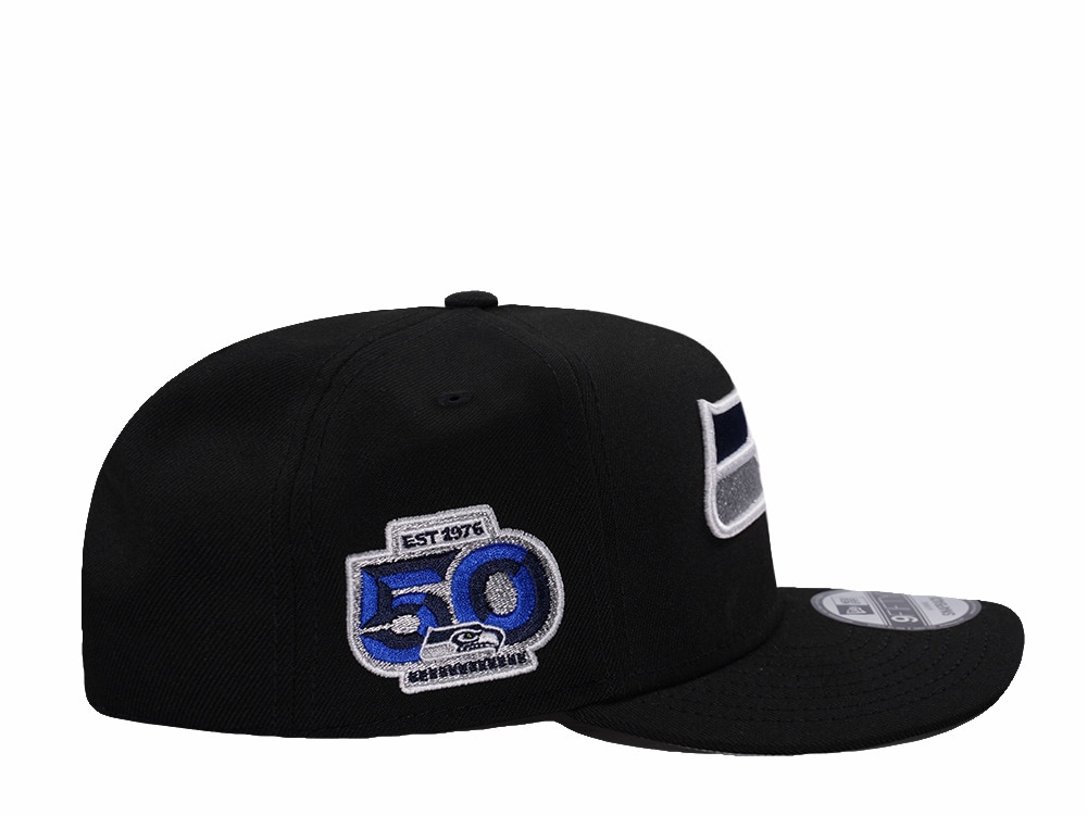 New Era Seattle Seahawks 50th Anniversary Black Prime Edition 9Fifty A Frame Snapback Gorra