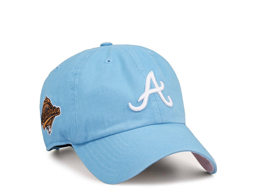 47Brand Atlanta Braves World Series 1995 Columbia Double Under Clean Up Strapback Gorra