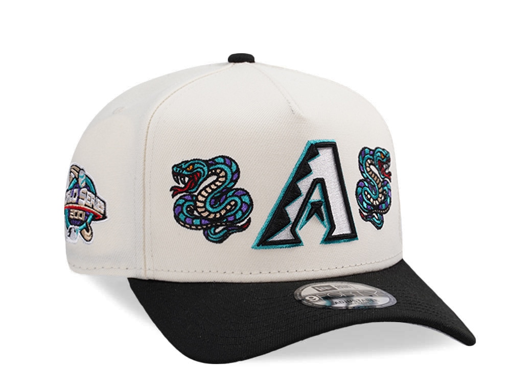 New Era Arizona Diamondbacks World Series 2001 Chrome Two Tone Edition 9Forty A Frame Snapback Gorra