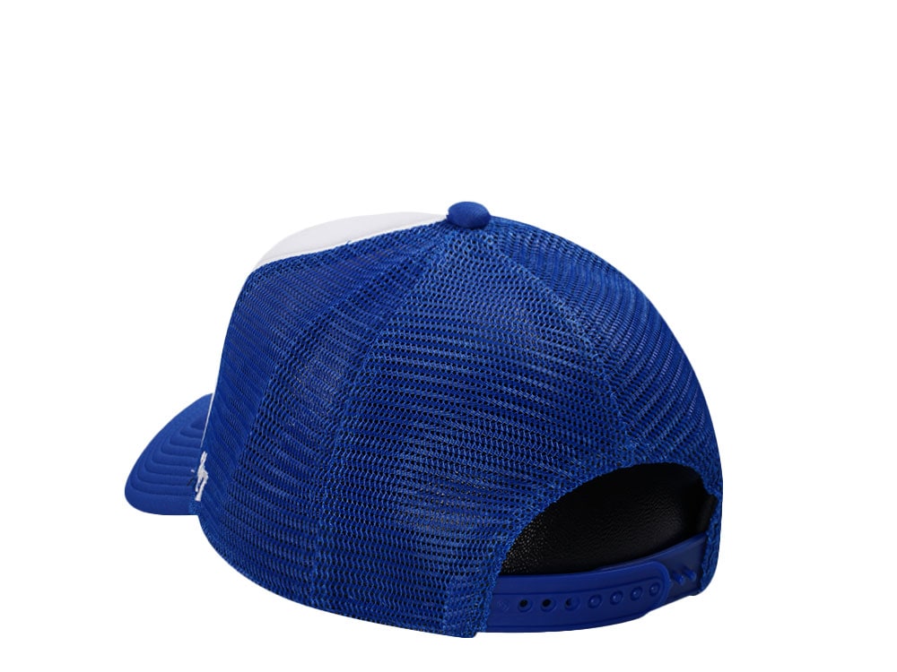 47Brand Edmonton Oilers Vintage 1990 Stanley Cup Blue Foam Champ Offside Trucker Snapback Gorra