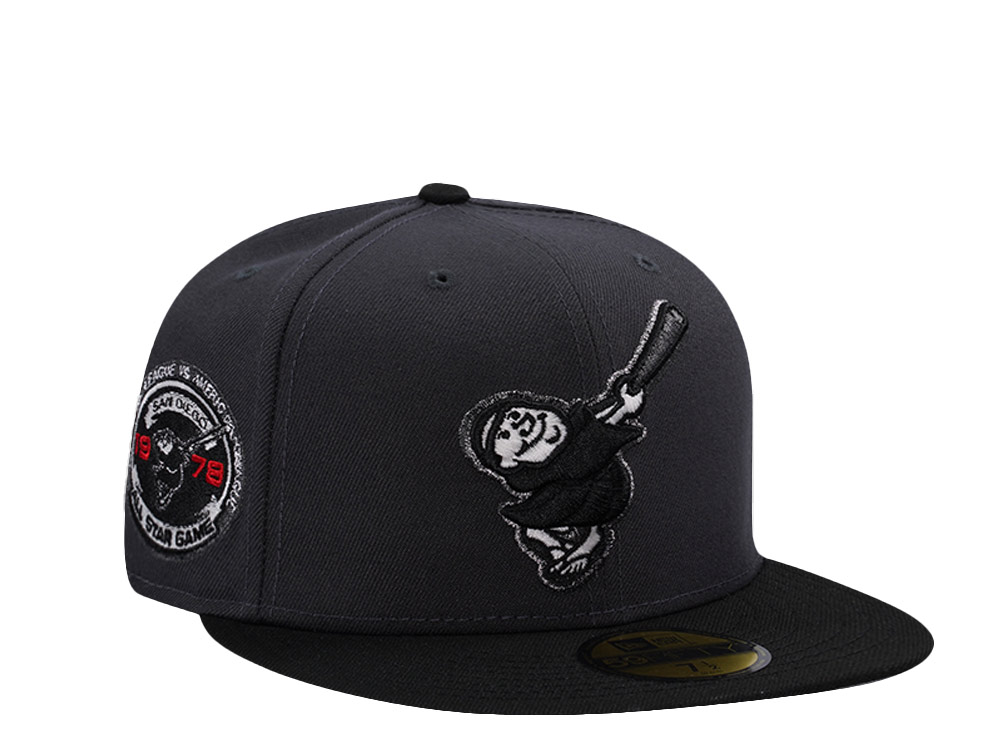 New Era San Diego Padres All Star Game 1978 Anthracite Two Tone Horror Edition 59Fifty Fitted Gorra