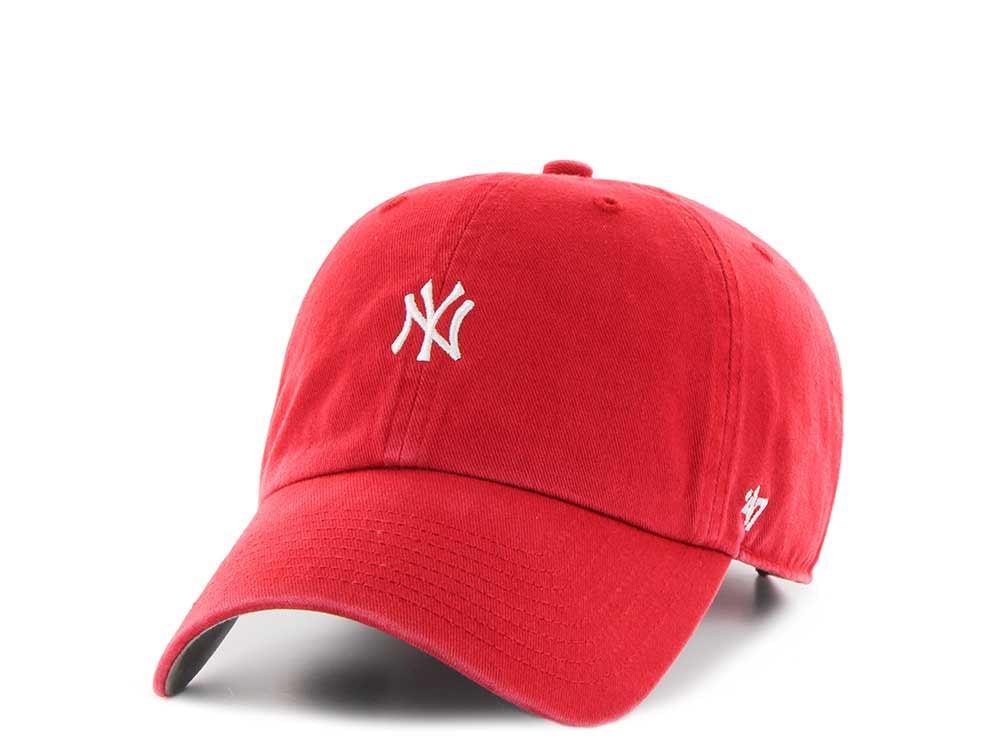 47Brand New York Yankees Red Base Runner Clean up Strapback Gorra