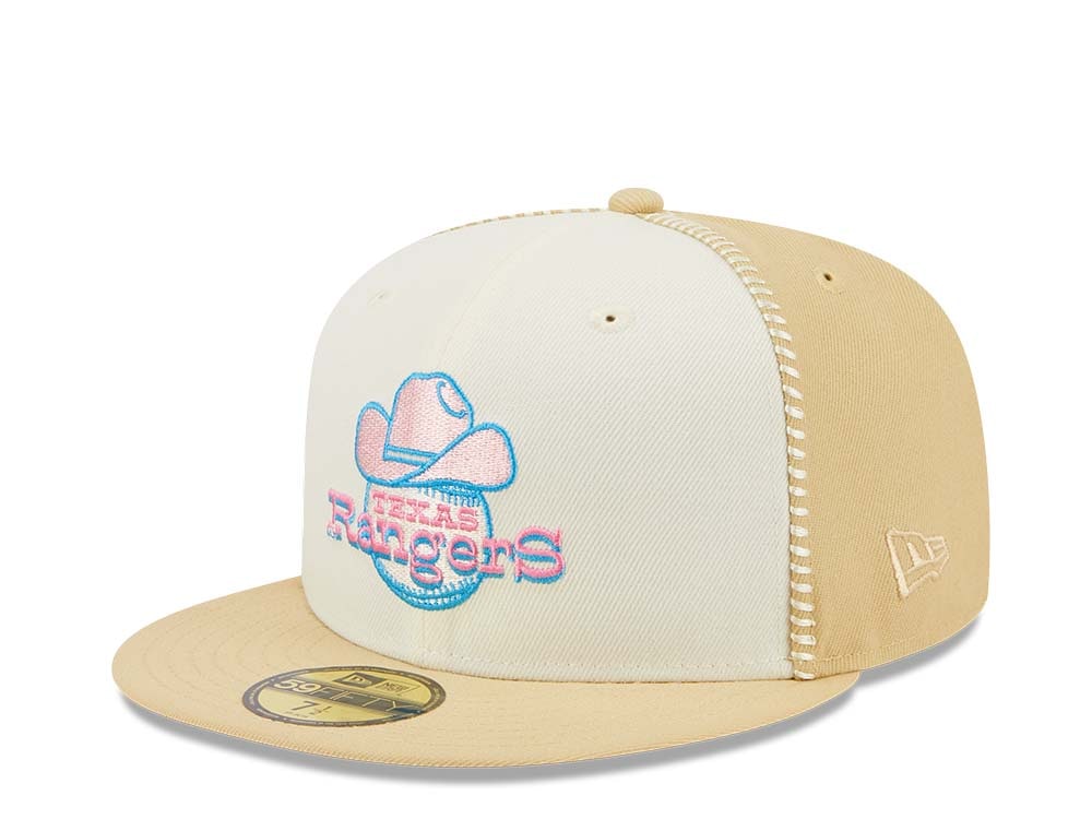 New Era Texas Rangers Stitch Arlington Stadium Gold Edition 59Fifty Fitted Gorra