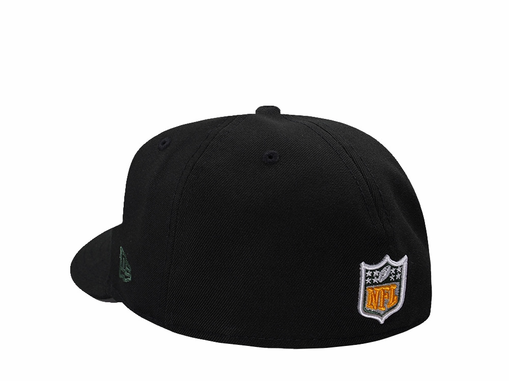 New Era Green Bay Packers Black Prime Edition Pre Curved 59Fifty Fitted Gorra