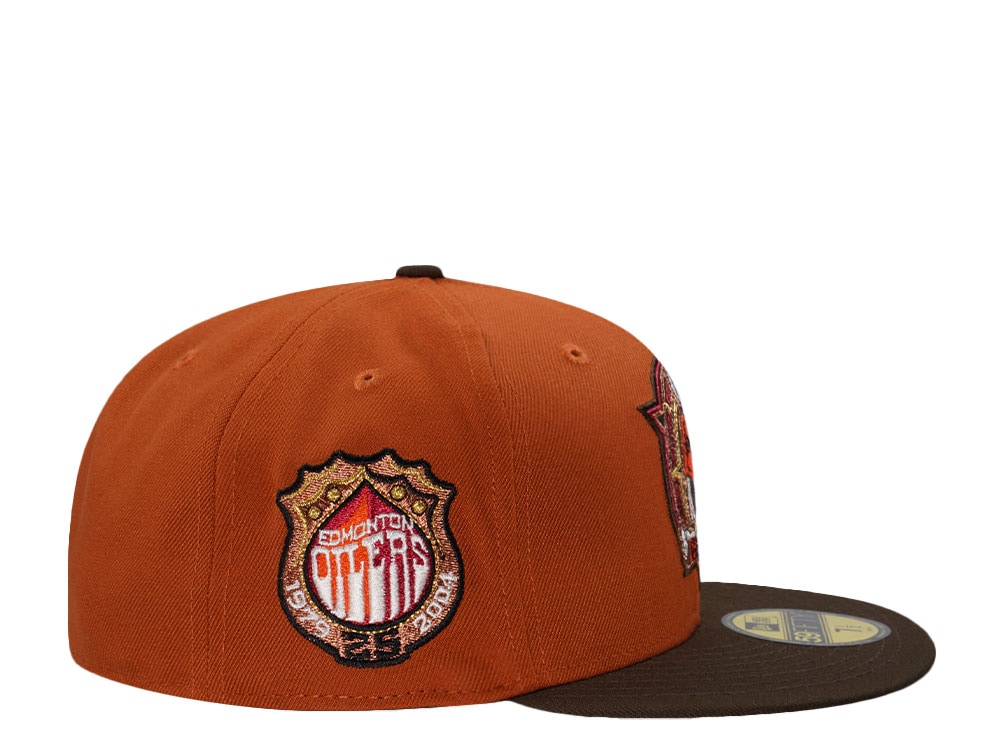 New Era Edmonton Oilers 25th Anniversary Dia De Los Muertos Walnut Prime Edition 59Fifty Fitted Gorra