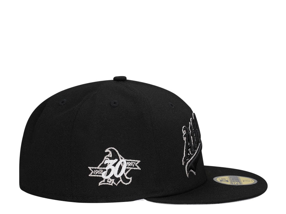 New Era Oakland Athletics 30th Anniversary Black Silver Color Flip Edition 59Fifty Fitted Gorra