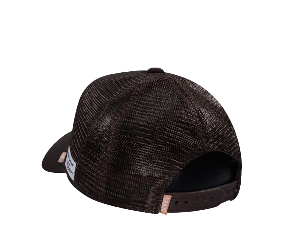 Djinns Glencheck Brown Trucker Snapback Gorra