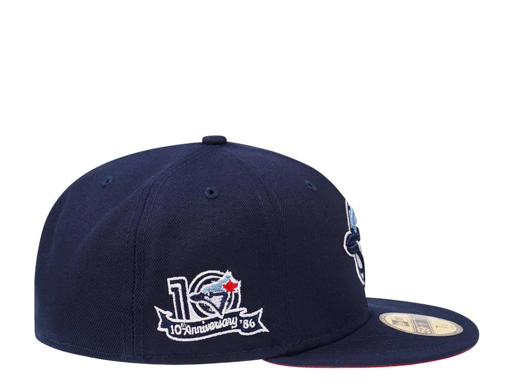 New Era Toronto Blue Jays 10th Anniversary Navy Red Edition 59Fifty Fitted Gorra