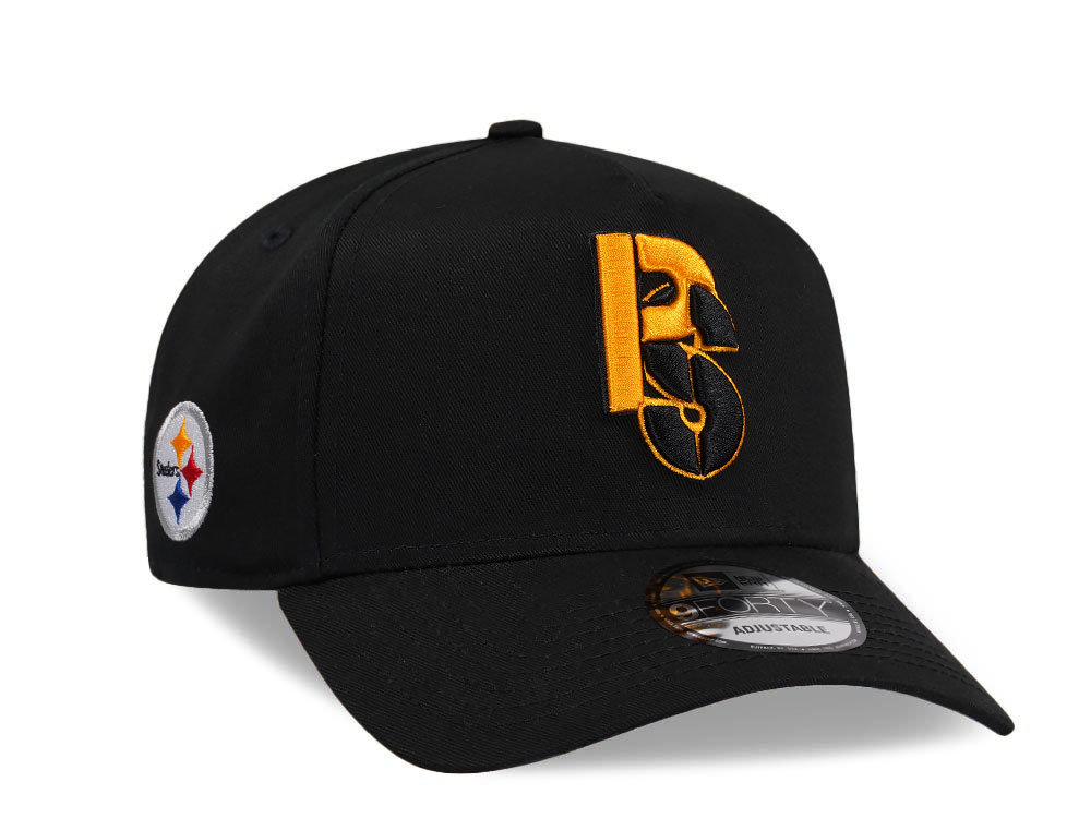 New Era Pittsburgh Steelers City Originals Black 9Forty A Frame Snapback Gorra