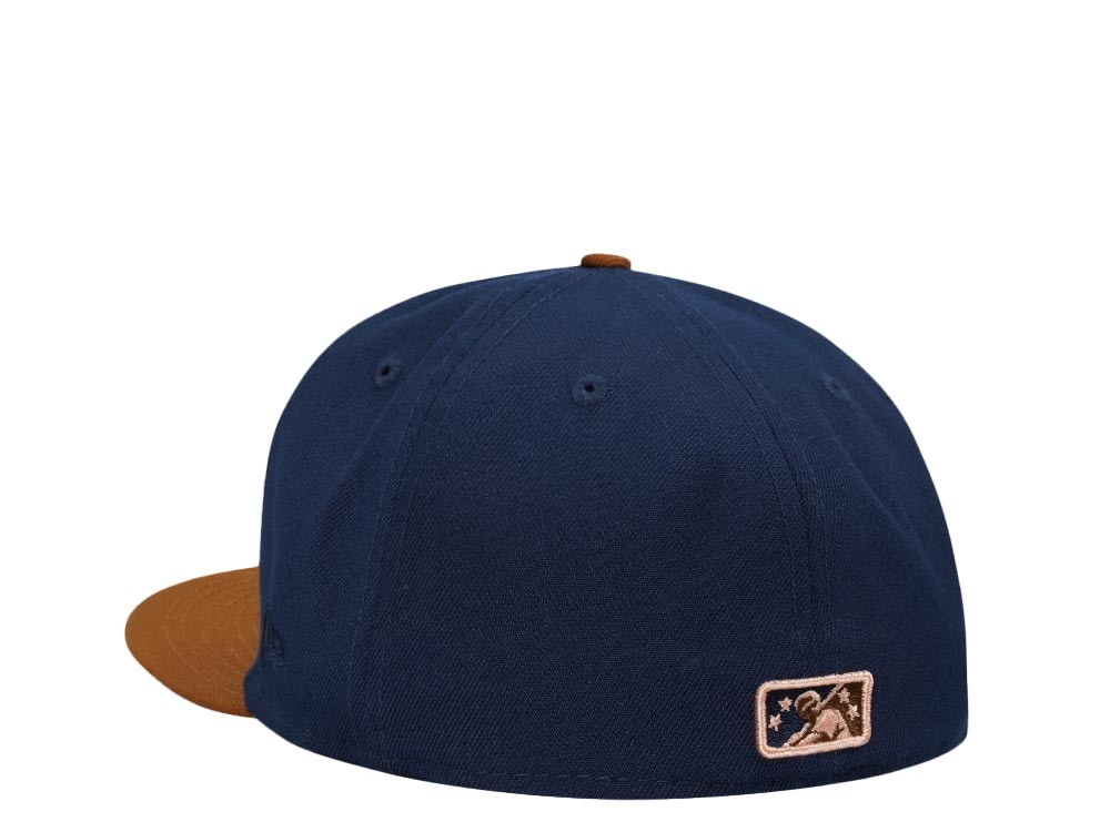 New Era Buffalo Bisons Ocean Blue Metallic Two Tone Edition 59Fifty Fitted Gorra