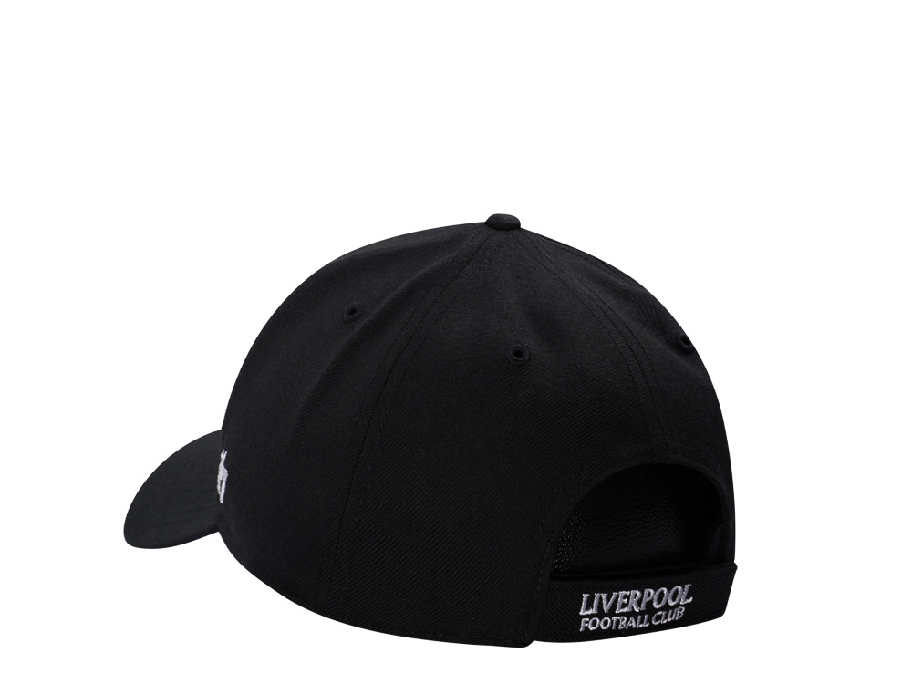 47Brand Liverpool FC Black and White MVP Strapback Gorra