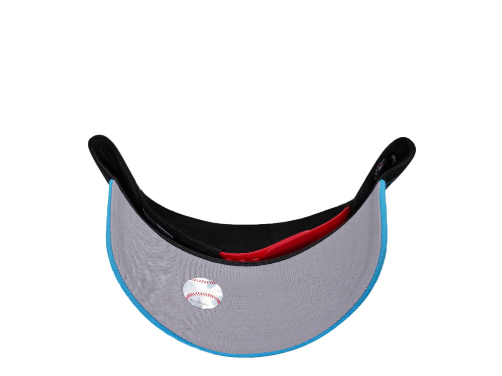 New Era Miami Marlins Black Two Tone Edition 9Forty A Frame Snapback Gorra