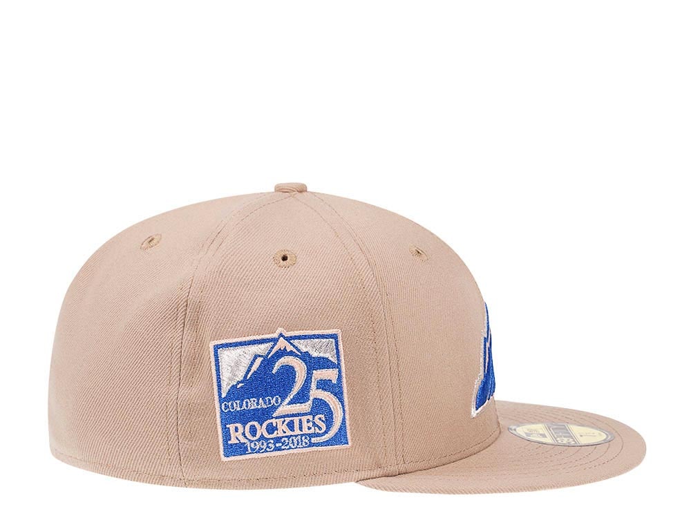 New Era Colorado Rockies 25th Anniversary Sand Peach Edition 59Fifty Fitted Gorra