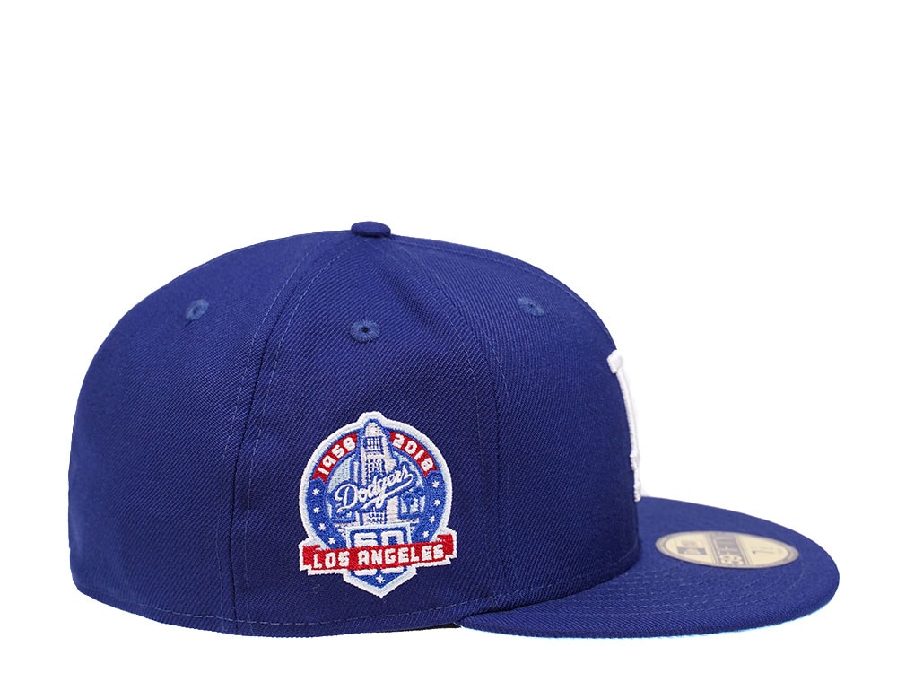 New Era Los Angeles Dodgers 60th Anniversary Glacier Blue Edition 59Fifty Fitted Gorra
