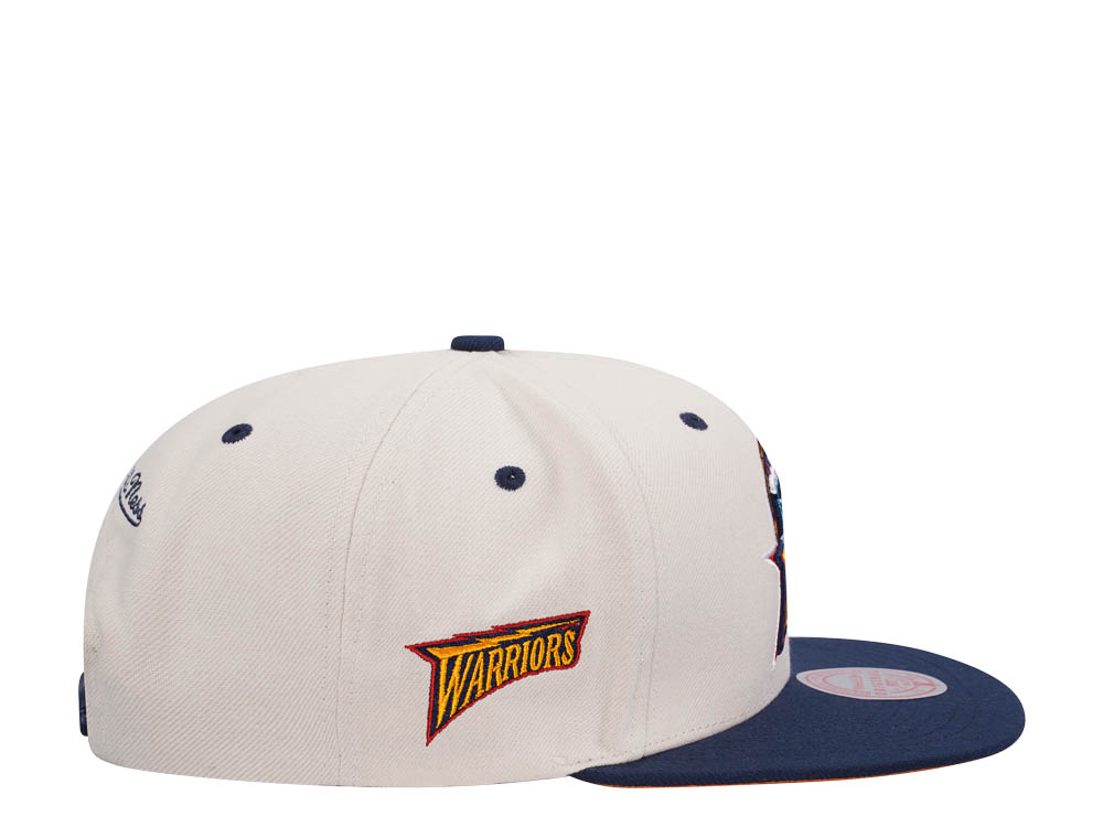 Mitchell & Ness Golden State Warriors Sail Off White Two Tone Snapback Gorra