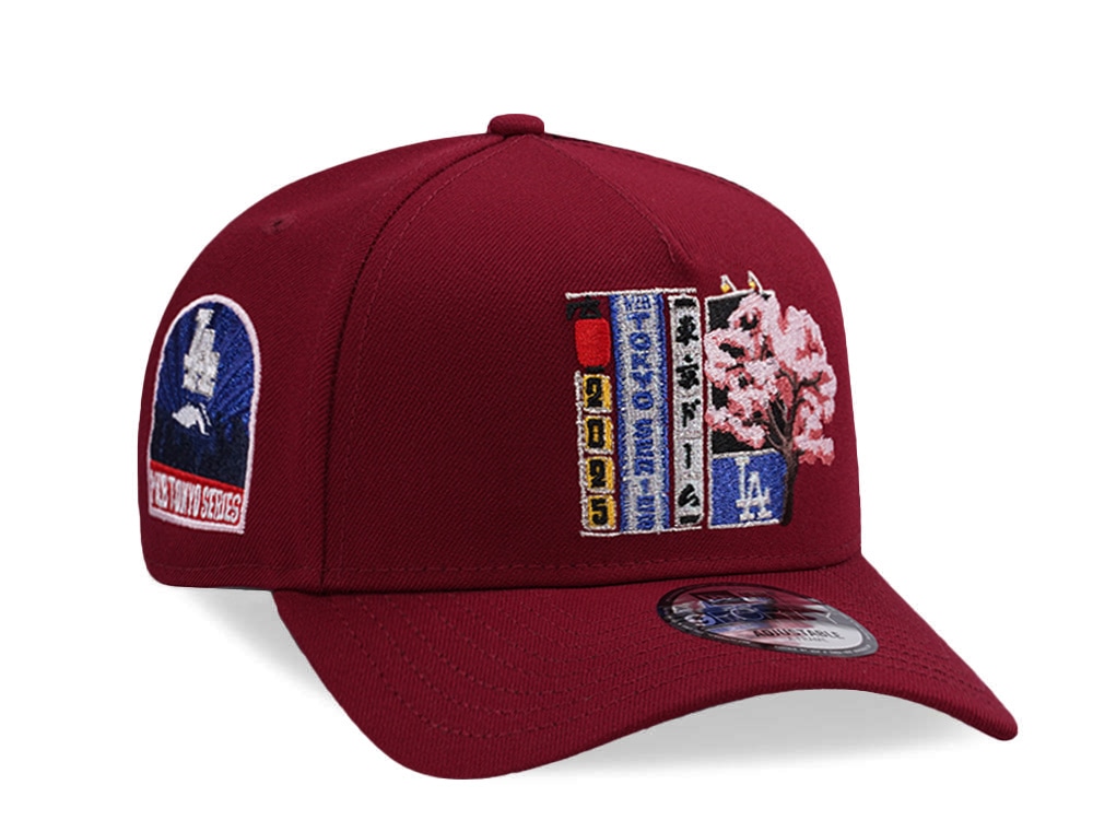 New Era Los Angeles Dodgers Tokyo Series Red Prime Edition 9Forty A Frame Snapback Gorra