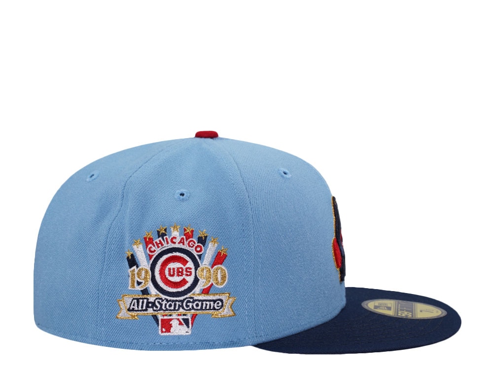 New Era Chicago Cubs All Star Game 1990 Sky Blue Two Tone Edition 59Fifty Fitted Gorra