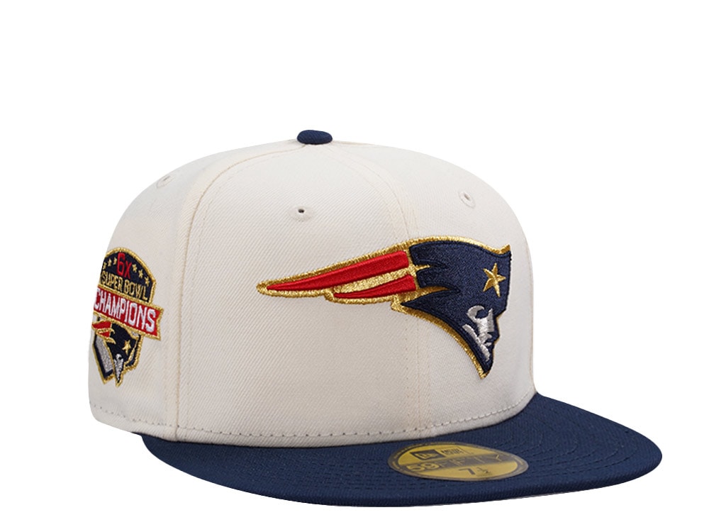 New Era New England Patriots 6x Champions Chrome Two Tone Edition 59Fifty Fitted Gorra