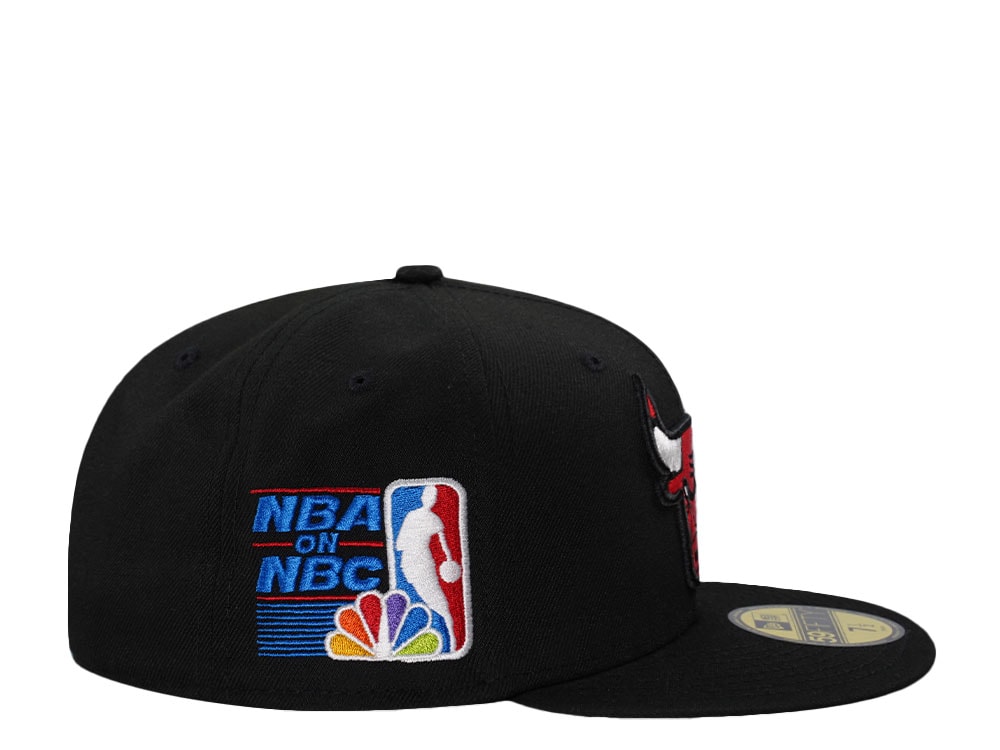 New Era Chicago Bulls NBA on NBC Black Throwback Edition 59Fifty Fitted Gorra