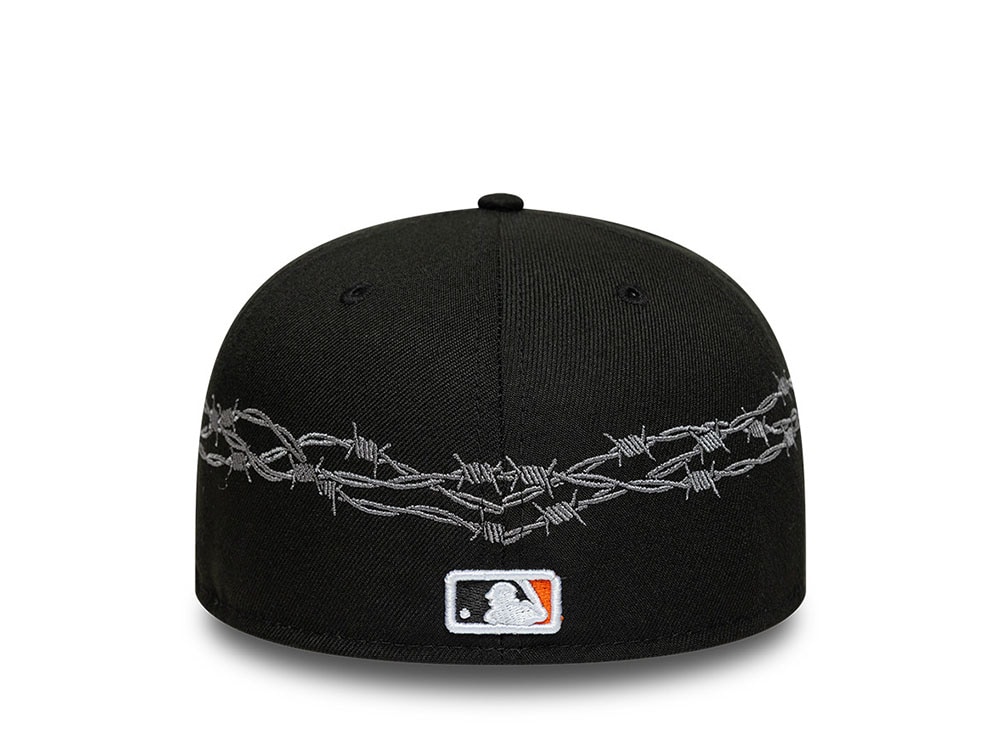 New Era Detroit Tigers MLB Icon Barbwire Black Prime Edition 59Fifty Fitted Gorra