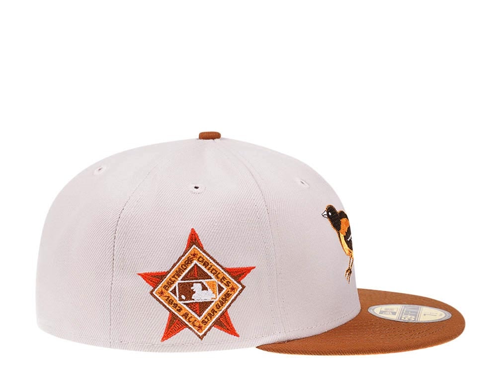 New Era Baltimore Orioles All Star Game 1993 Stone Bourbon Two Tone Edition 59Fifty Fitted Gorra
