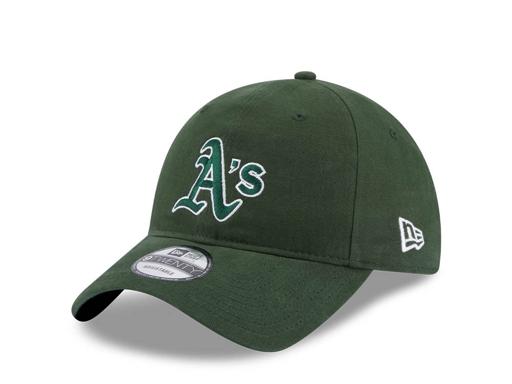 New Era Oakland Athletics Team Script Green 9Twenty Strapback Gorra