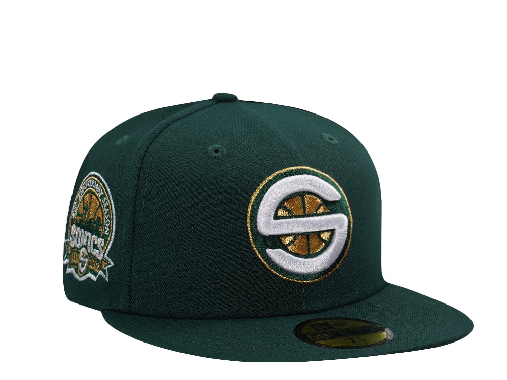 New Era Seattle Supersonics 40th Anniversary Dark Green Prime Edition 59Fifty Fitted Gorra