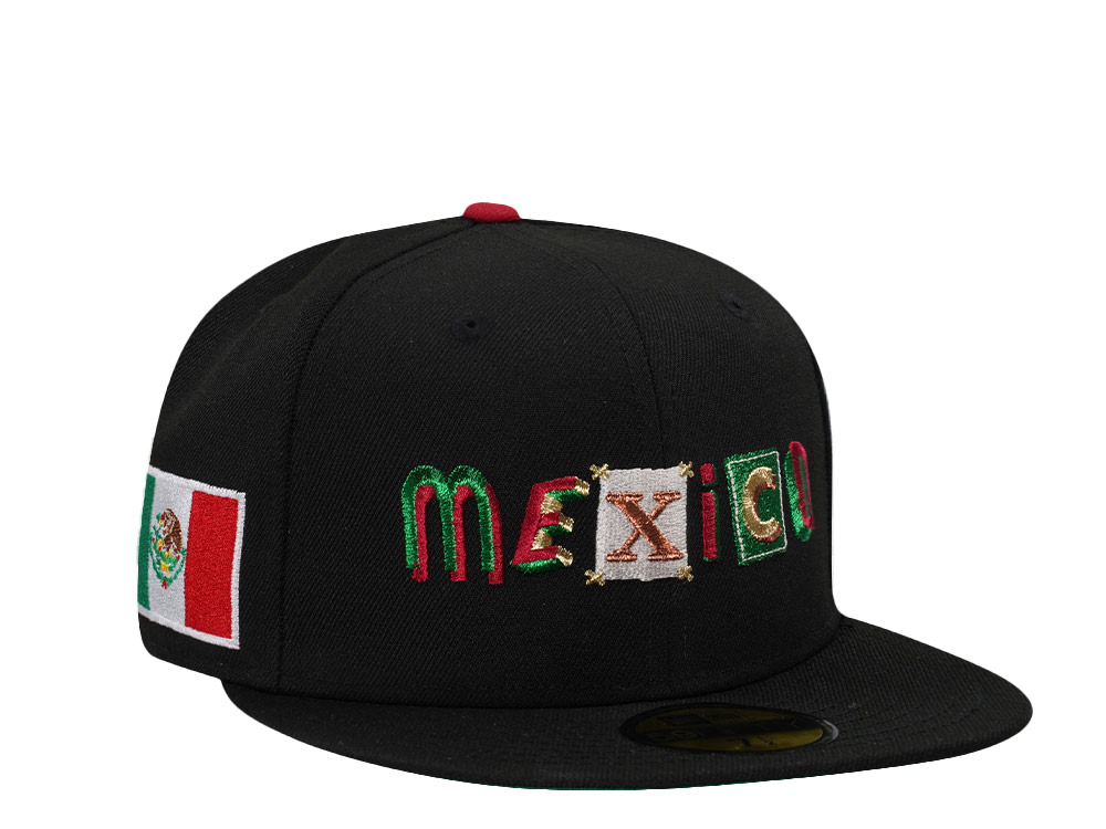 New Era Mexico Script Black Edition 59Fifty Fitted Gorra