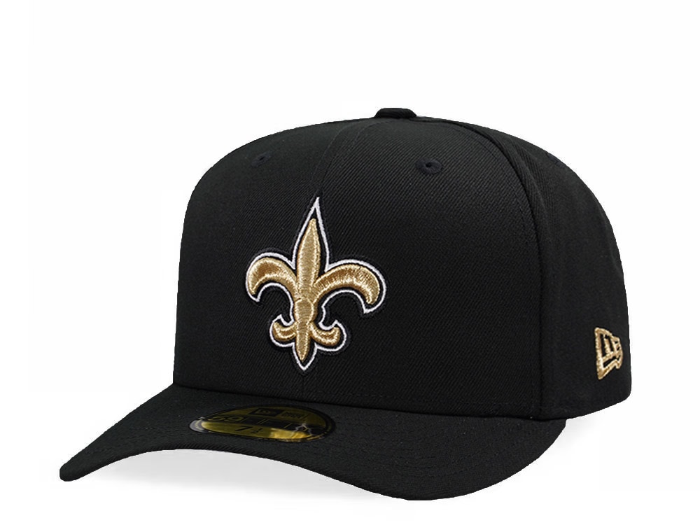 New Era New Orleans Saints Black Classic Edition Pre Curved 59Fifty Fitted Gorra