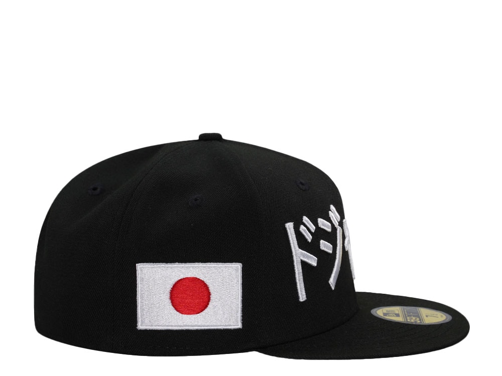 New Era Los Angeles Dodgers Japan Black White Edition 59Fifty Fitted Gorra