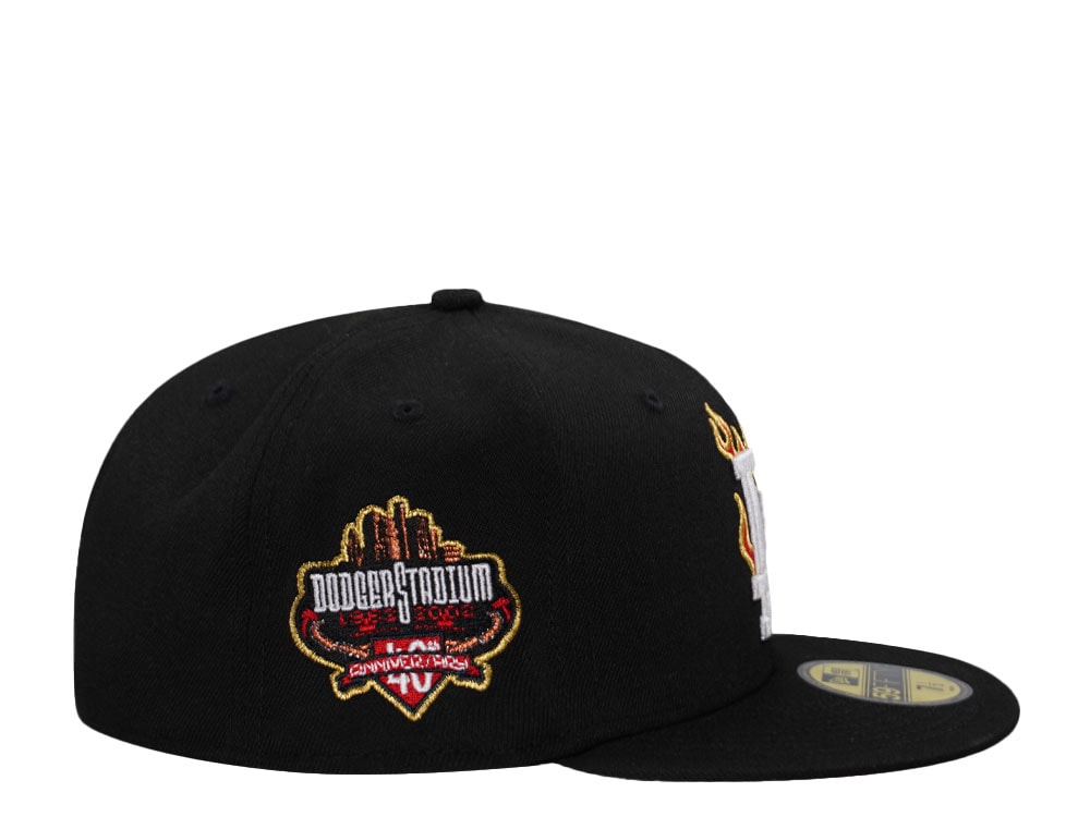 New Era Los Angeles Dodgers Fire 40th Stadium Anniversary Black Edition 59Fifty Fitted Gorra