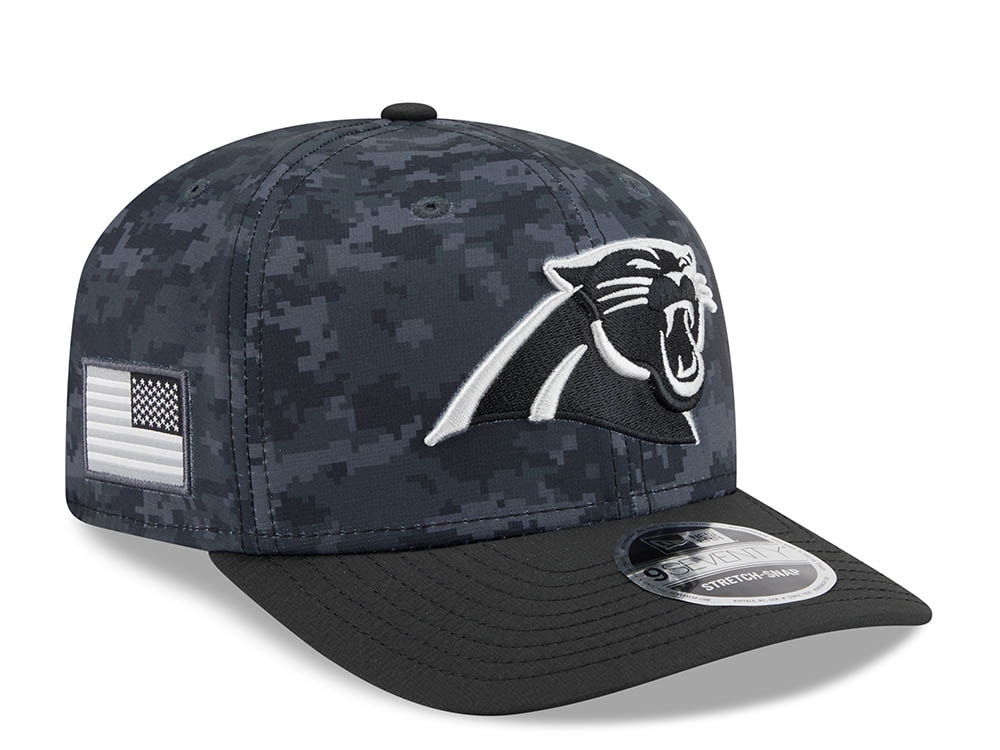 New Era Carolina Panthers NFL Salute to Service 2026 Digi Camo Black 9Seventy Stretch Snapback Gorra
