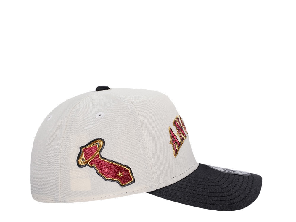 New Era California Angels Gold Chrome Two Tone 9Forty A Frame Snapback Gorra