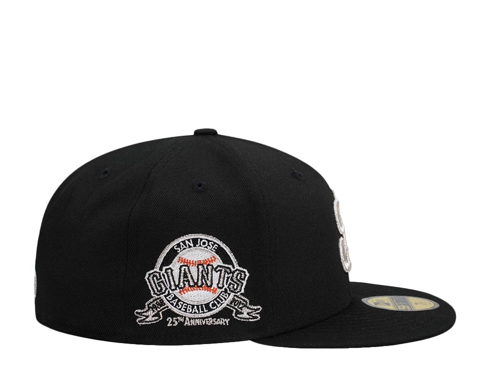 New Era San Jose Giants 25th Anniversary Black Silver Prime Edition 59Fifty Fitted Gorra