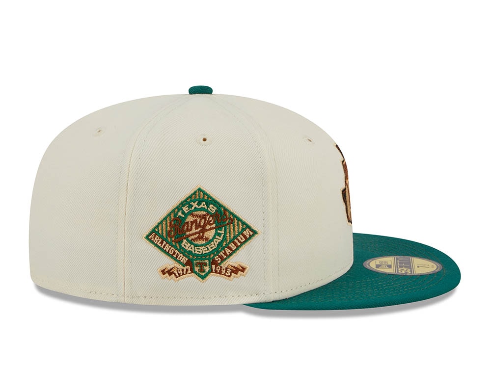 New Era Texas Rangers Arlington Stadium Stone Two Tone Edition 59Fifty Fitted Gorra