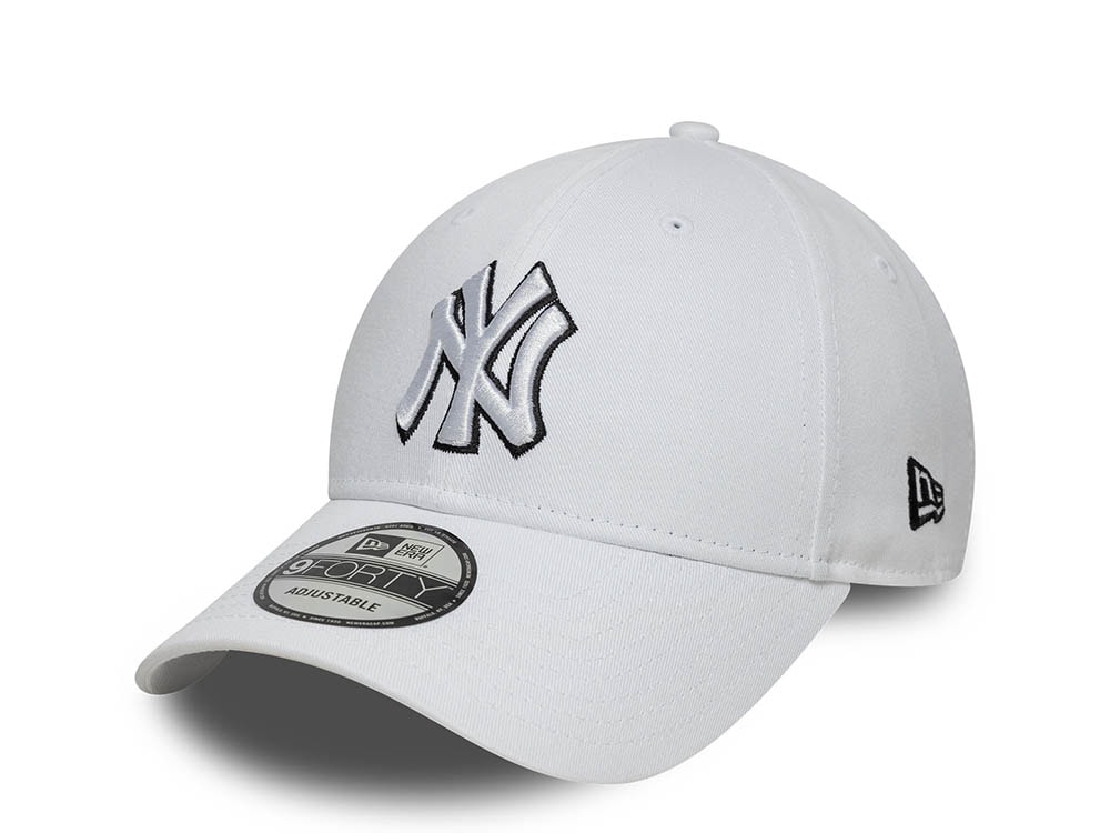 New Era New York Yankees Outline White 9Forty Strapback Gorra