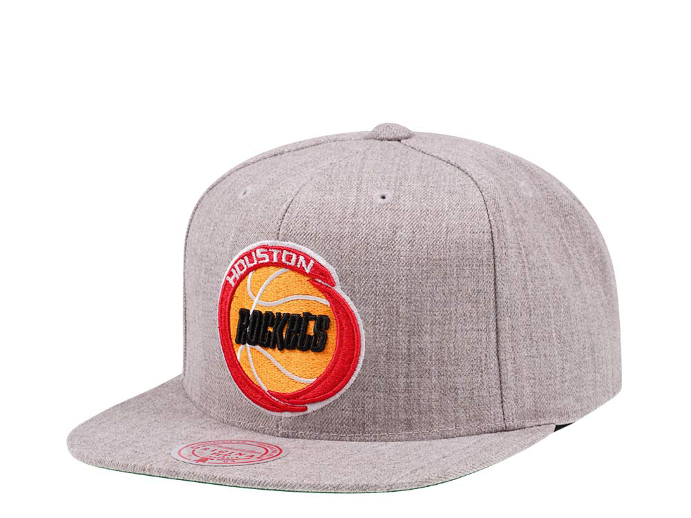 Mitchell & Ness Houston Rockets Hardwood Classics Heather Snapback Gorra